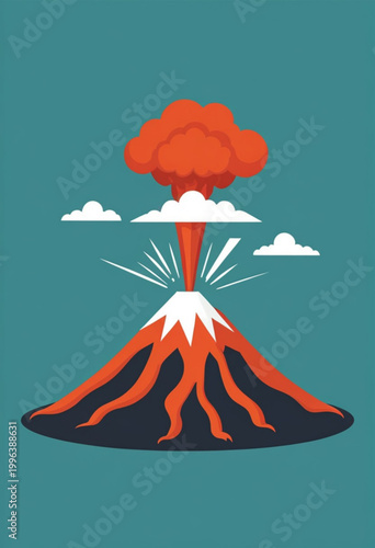 Volcanic Eruption Illustration