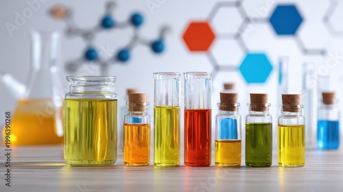 Vibrant chemical experiment backdrop