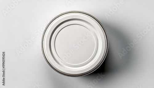 top view of a round white jar lid