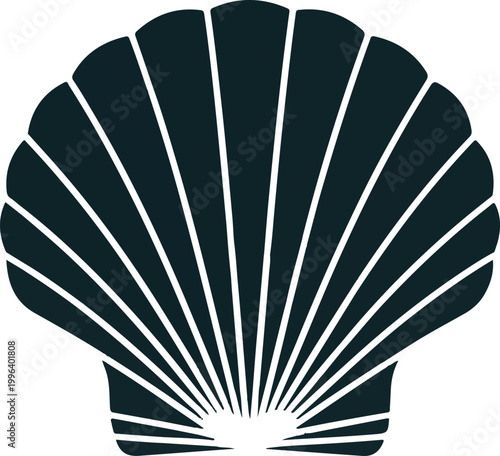 Silhouette of a scallop shell (symbol of St. James)