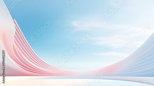 Blue Sky Advertising Background E-commerce Product Exhibition Stand