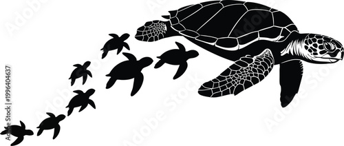 Black and white animal silhouette 