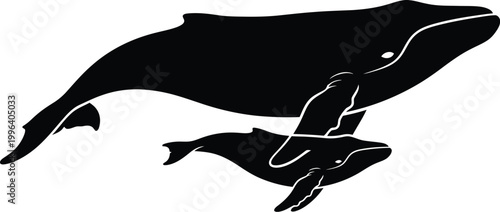 Black and white animal silhouette 