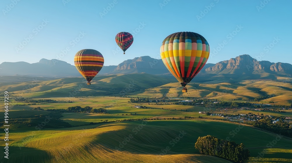 Obraz premium Hot air balloons in the sky