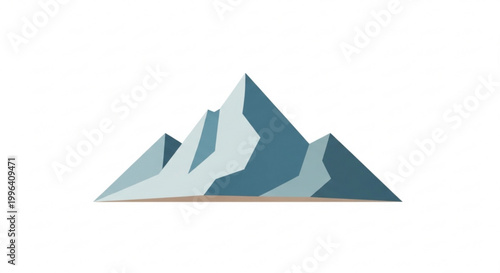 Sharp blue mountain peaks with a subtle ground line