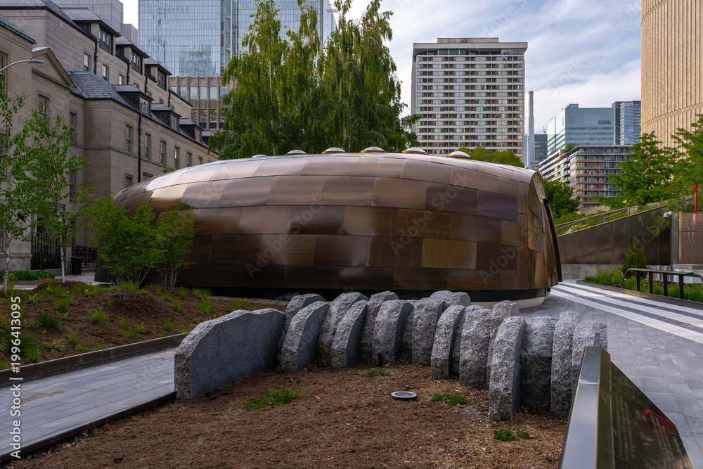 Fototapeta premium Teaching Lodge in Spirit Garden at Nathan Phillips Square - Toronto, Ontario, Canada