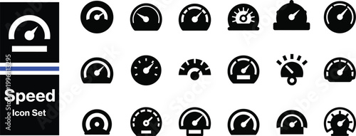 Speedometer, tachometer icon. Speed indicator sign. Internet car speed. Performance concept.