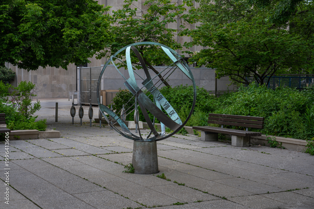Fototapeta premium Sundial at Nathan Phillips Square - Toronto, Ontario, Canada