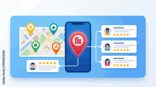 Comprehensive mobile application for local business discovery and navigation, featuring user reviews, detailed location mapping, and personalized recommendations