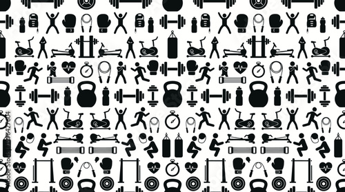Pattern of Diverse Kitchen and Dining Utensils and Gadget Silhouettes.