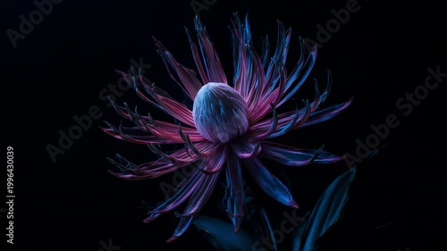 King Protea Blooming