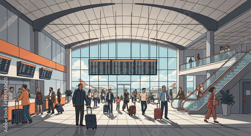 people walking in the airport