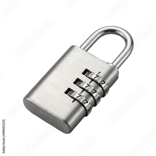 Premium Luggage Lock Isolated on Transparent Background, High Quality Travel Security Accessory
