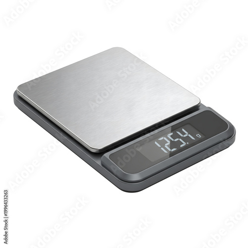 Premium Portable Digital Scale Isolated on Transparent Background, High Quality Measuring Device