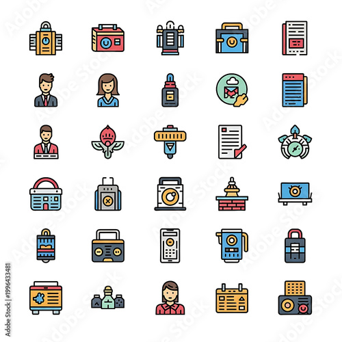 Collection of various camera icons.