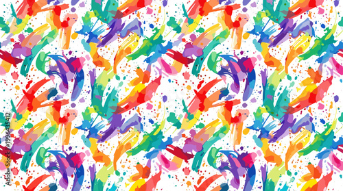 Vibrant color splash art creation studio digital artwork creative space aerial view abstract expressionism