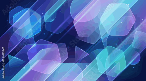 Dynamic abstract shapes in motion digital artwork colorful background modern design creative concept