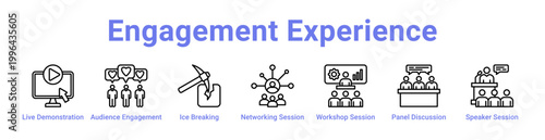 Engagement Experience Web Icon Banner and Collection