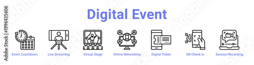Digital Event Web Icon Banner and Collection