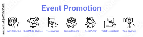 Event Promotion Web Icon Banner and Collection