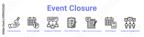 Event Closure Web Icon Banner and Collection
