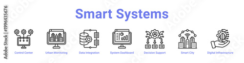 Smart Systems Web Icon Banner and Collection