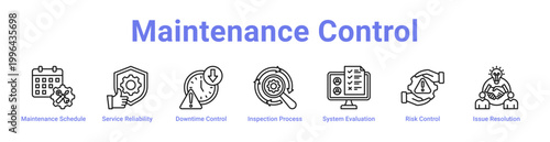Maintenance Control Web Icon Banner and Collection
