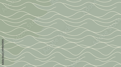 Gentle waves flowing across soft green background abstract art calm environment minimalist viewpoint