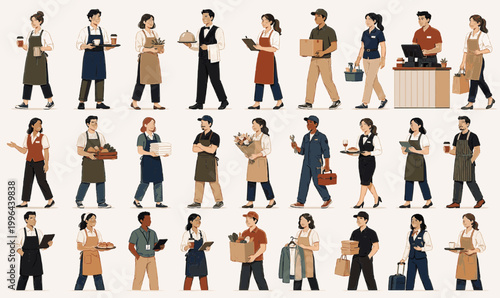 Business Team Pack. Flat People SVG Vector Set with Isolated Modern Human Characters, Full Body Lifestyle Figures, Business, Casual and Everyday Adults, business team, corporate team figures
