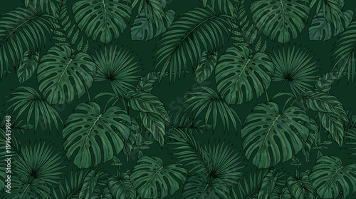 Tropical leaf pattern design botanical art nature-inspired decor greenery background artistic viewpoint