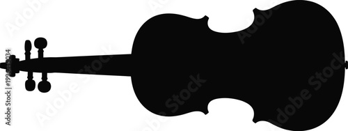 Acoustic guitar silhouette musical instrument classic string music vector illustration isolated on white background design element for art