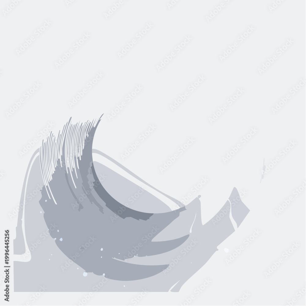 Fototapeta premium Abstract watercolor brush stroke painting of a powerful ocean wave crashing with dynamic motion and fluid texture