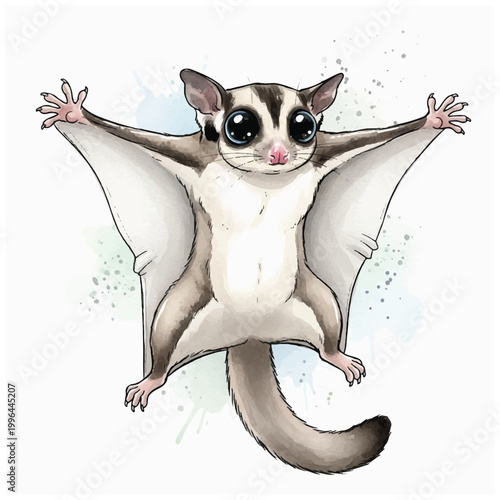 Sugar Glider Australian Native Small Mammal.