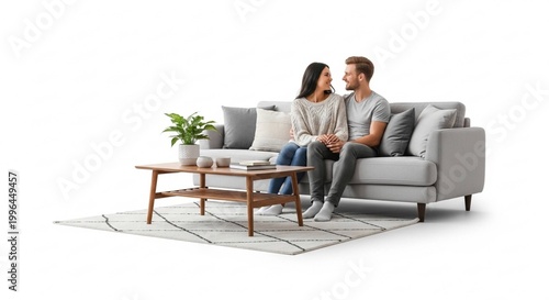 couple sitting on sofa