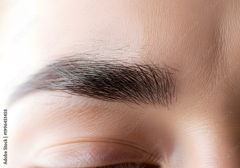 Obraz premium close-up of human eyebrow and eye