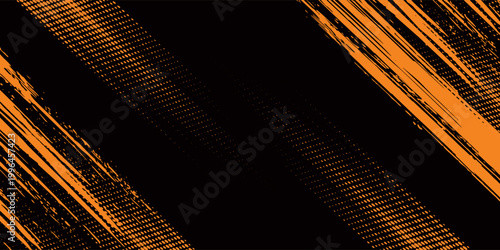 orange black brush Car sticker wrap pattern banner abstract sporty lines black orange color combination grunge brush modern pattern racing motorsport design.vector illustration. eps 10