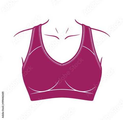 Purple sports bra for women fitness and exercise clothing