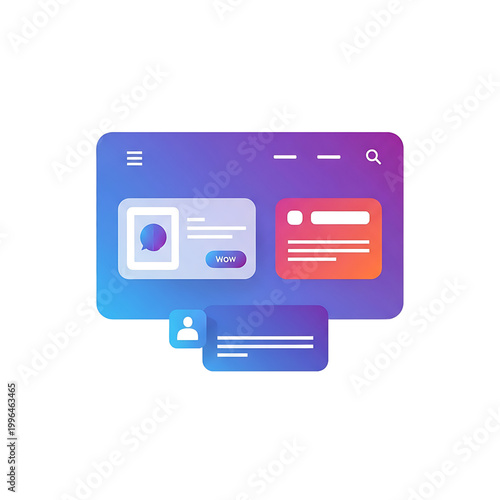 Digital User Interface Login Screen.