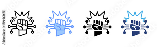 Revolution icon set multiple style collection