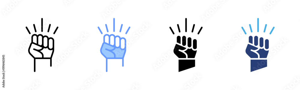 Obraz premium Empower icon set multiple style collection