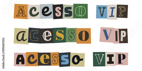 Acesso VIP em estilo de carta de resgate para eventos exclusivos e festas