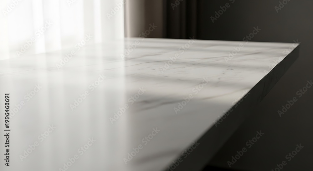 Fototapeta premium Modern white marble table top surface.