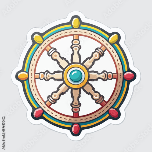 Cartoon Ship's Wheel Icon
