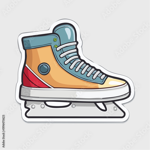 Stylized Ice Skate Illustration