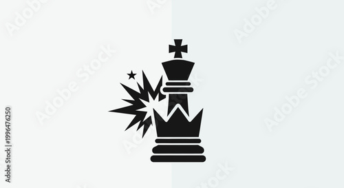 King Chess Piece Under Attack