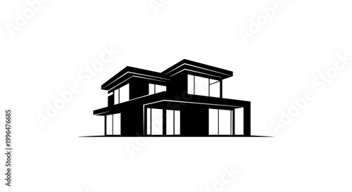 Modern Two Story House Building Design.