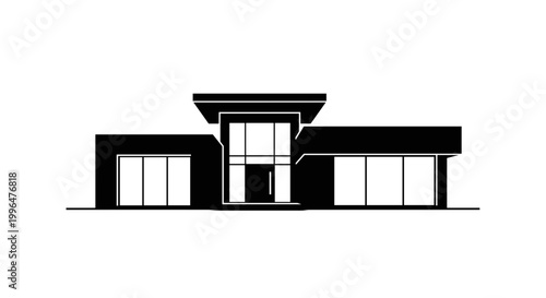 Modern house front elevation design.