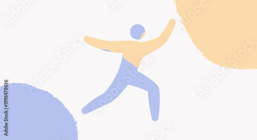 Person jumping in mid air motion.