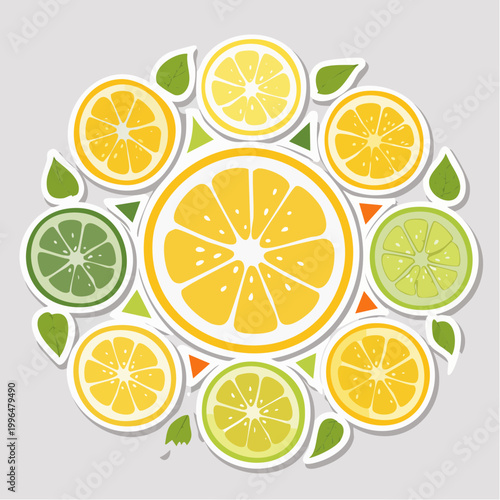 Citrus Fruit Slices Arrangement