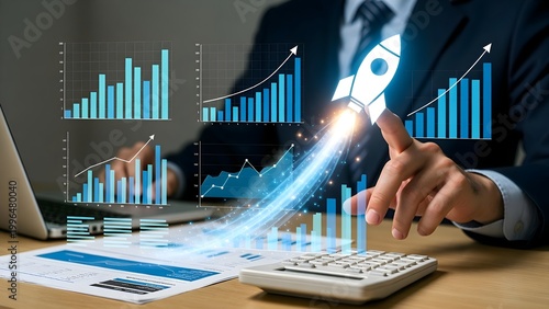 Startup investment analysis concept, financial growth metrics, ROI forecasting, business performance evaluation, data analytics, strategy planning, scaling potential, investors and venture capital